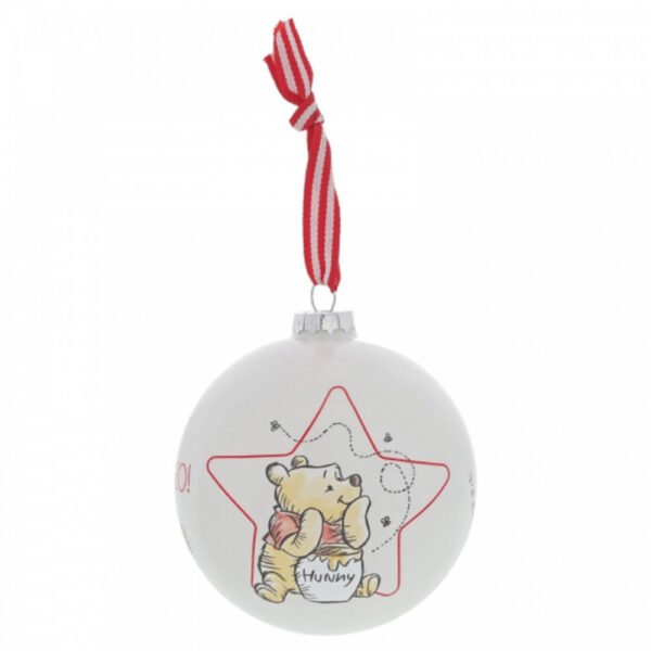 Bola de navidad decorativa en cristal de Winnie The Pooh Disney de 10 cm